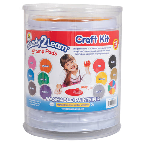 Ready2Learn„¢ Circular Jumbo Washable Stamp Pad, Craft Kit, 12 Colors