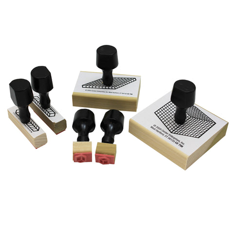 Base 10 Block Stamps, Set Of 6