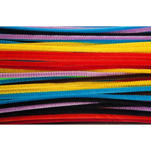 Chenille 6 Stems, Assorted Colors, Pack Of 100