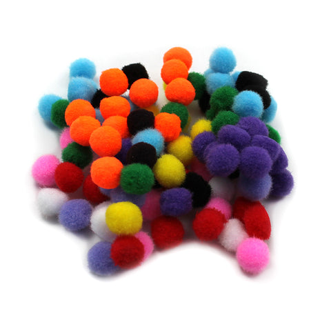 Pom-Poms - 1/2 - Asst. Colors - 100/Bg