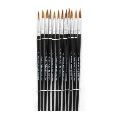 Brushes - Water Color, Pointed, #7 - 3/4 Camel Hair