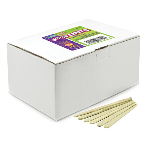 Economy Regular Craft Sticks, Natural, 4.5 X 0.375, 1000 Pieces