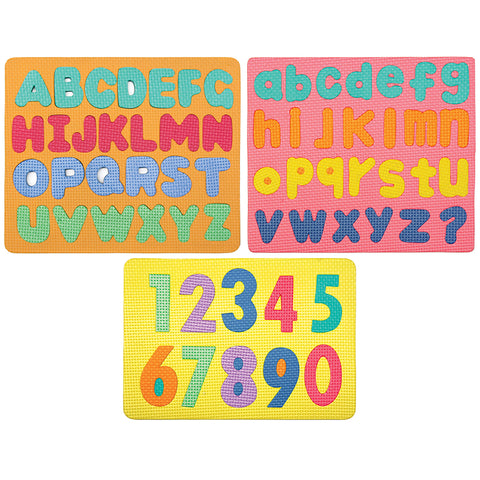 Wonderfoam Magnetic Letters & Numbers Puzzle, Assorted Colors & Sizes, 3-Pack
