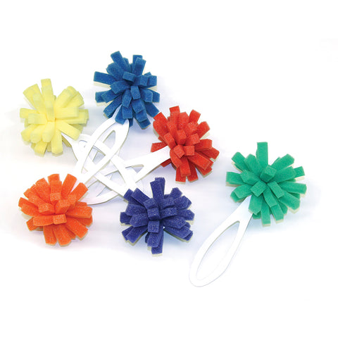 Floppy Brushes, 6 Assorted Colors, 7, 6 Pieces