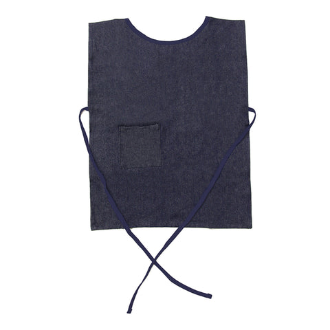 Child Denim Smock, Ages 3+, Dark Blue Denim, 19.5 X 17, 1 Piece
