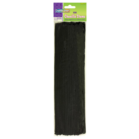 Regular Stems, Black, 12 X 4 Mm, 100 Pieces