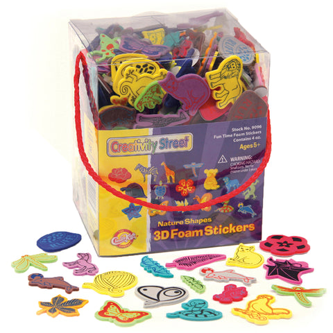 Wonderfoam Sticker Box, 3D Nature, Assorted Sizes, 4 Oz.