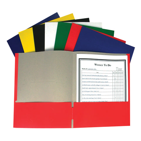 C-Line Recycled Paper Portfolio Without Prongs Assorted, 1Ea
