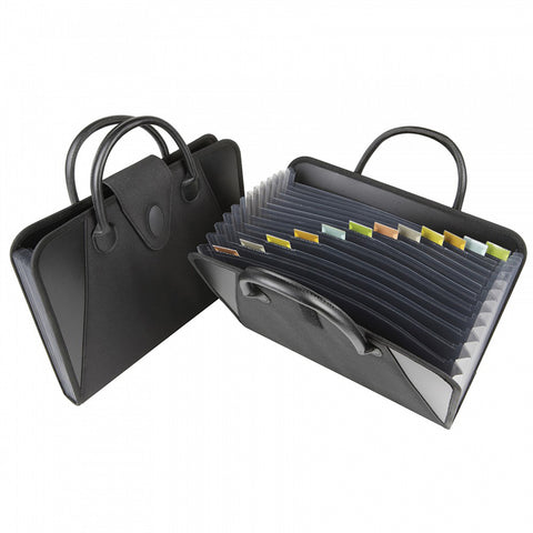 Expanding File With Handles, Black
