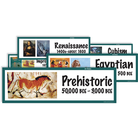 Art Styles Display Card, Pack Of 32