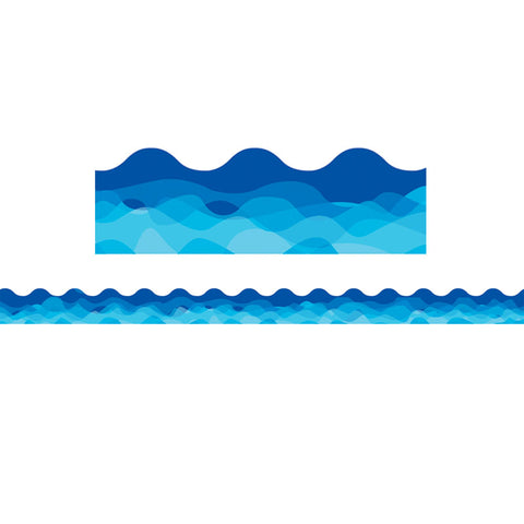 Waves Of Blue Border, 35 Feet