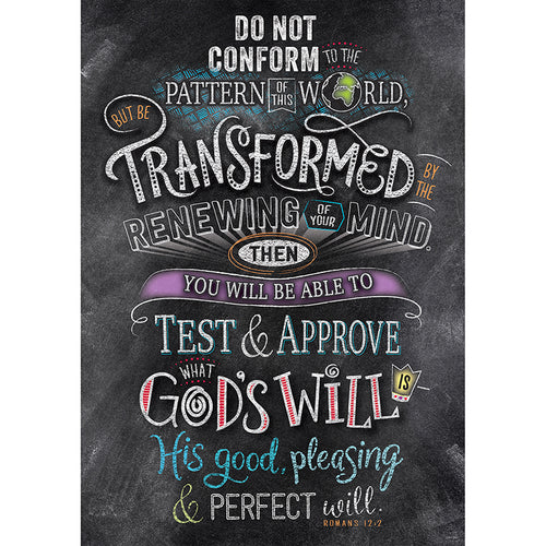 Romans 12:2 Rejoice Inspire U Poster