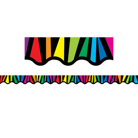 Rainbow Stripes Border, 35 Feet