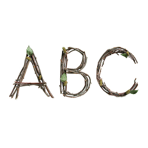 Rustic Twigs 6 Designer Letters