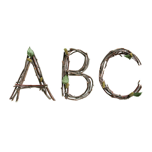 Rustic Twigs 6 Designer Letters