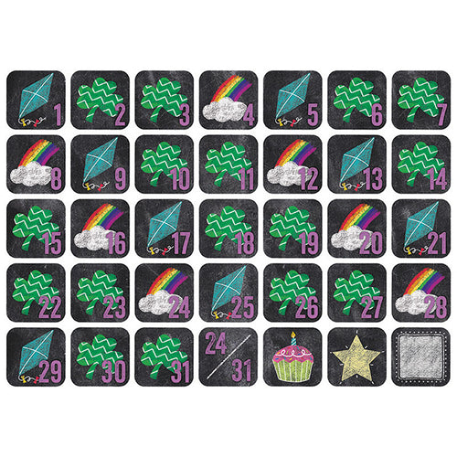Chalk It Up! March Seasonal Calendar Days, 35/Pack