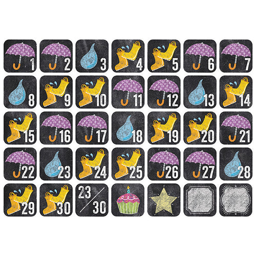 Chalk It Up! April Seasonal Calendar Days, 35/Pack