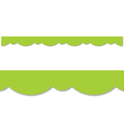 Lime Green Stylish Scallops Border, 35 Feet