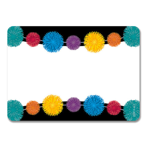 Pom-Poms Name Tag Labels, 36/Pack