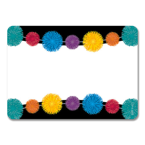 Pom-Poms Name Tag Labels, 36/Pack