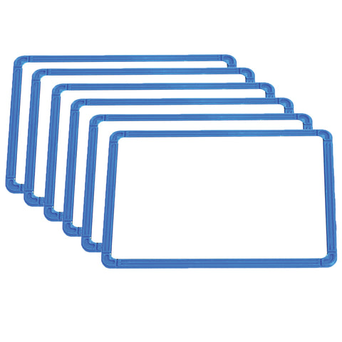 Magnetic Plastic Framed Whiteboards, 9.5 X 13, Set Of 6