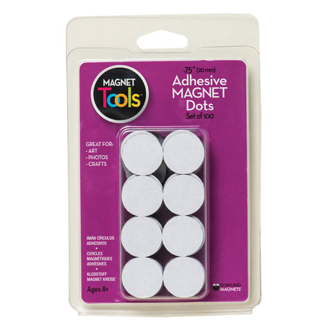 Magnet Dots, 3/4 Diameter, 100Ct