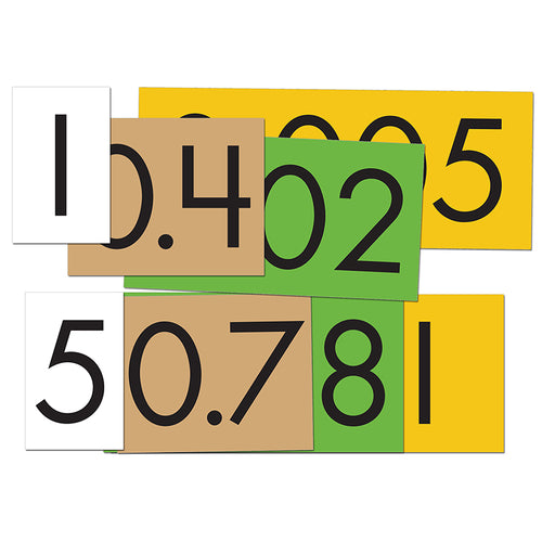 4-Value Decimals To Whole Number Place Value Cards Set