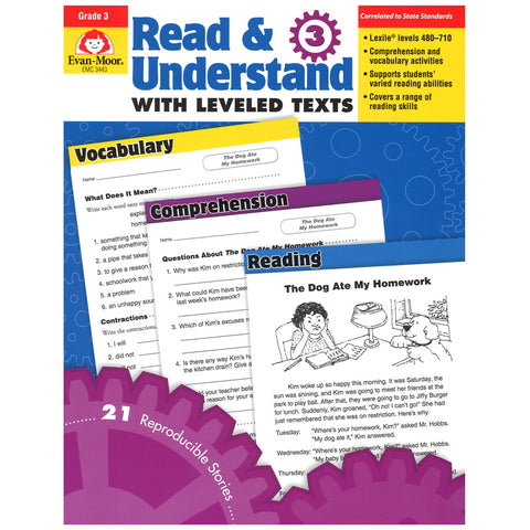 Read & Understand With Leveled Texts Book, Grade 3