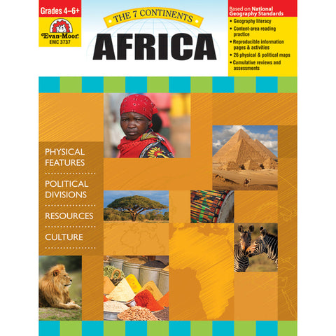 Evan-Moor The 7 Continents: Africa, Grades 4-6+