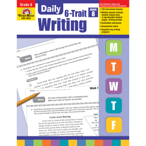 Evan-Moor Emc6028 Daily 6-Trait Writing, Grade 8