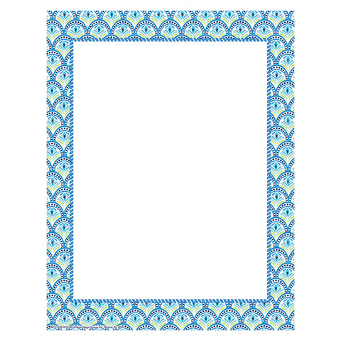 Blue Harmony - Peacock Computer Paper