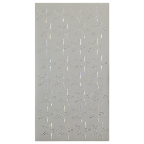 1/2 Silver (250) Presto-Stick Foil Star Stickers