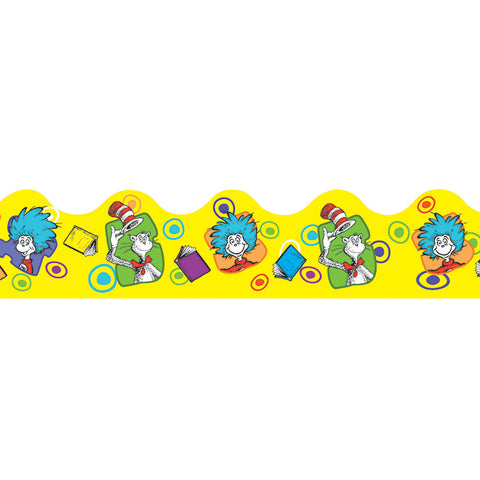 Dr. Seuss Yellow Extra Wide Die Cut Deco Trim