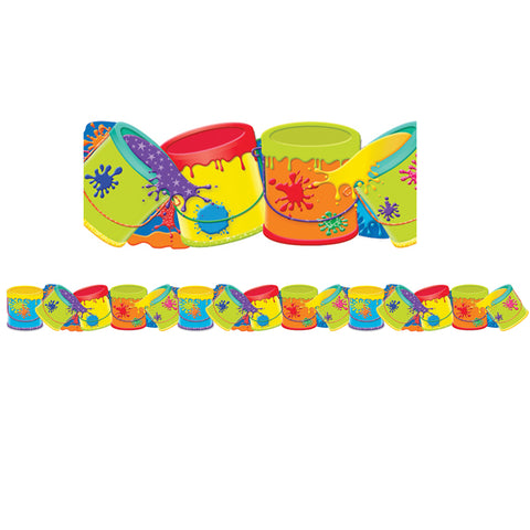 Color My World Paint Buckets Deco Trim