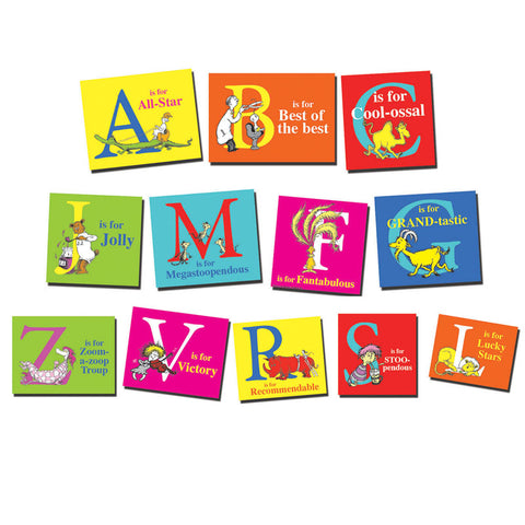 Dr. Seuss Encouraging And Positive Abc Mini Bulletin Board Set