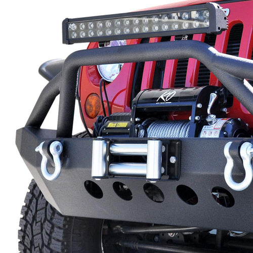 Jeep JK/JL Front Bumper 06 07-18 Wrangler JK/JL Steel Mid Length DV8 Offroad