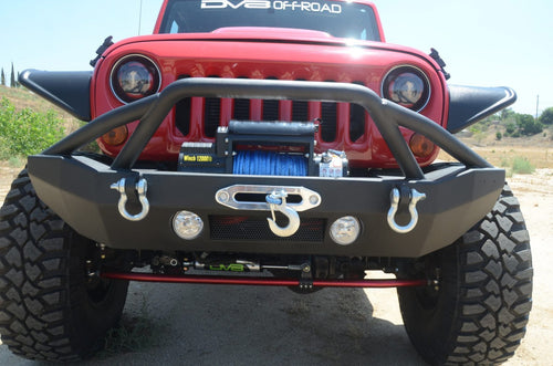 Jeep JK/JL Front Bumper w/Fog Lights And LED 07-18 Wrangler JK/JL Steel Mid Length DV8 Offroad
