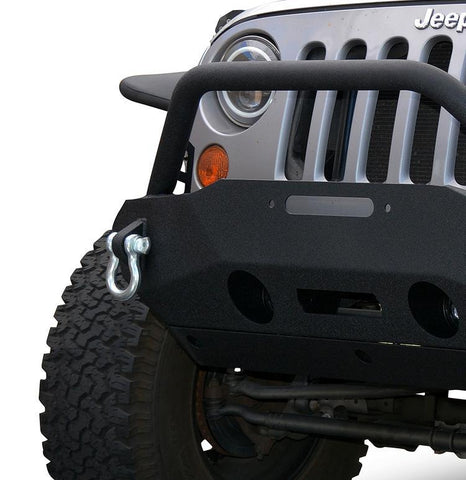 Jeep JK Front Bumper w/Fog Lights FS-16 07-18 Wrangler JK Steel Stubby DV8 Offroad