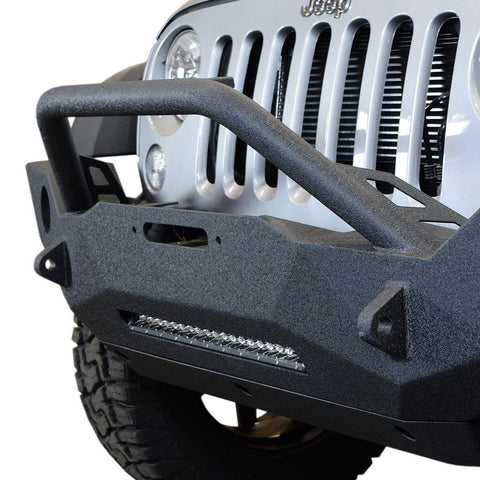 Jeep JK Front Bumper w/Fog Lights FS-18 07-18 Wrangler JK Steel Mid Length DV8 Offroad