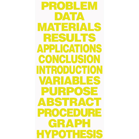 Project Board Titles, Yellow