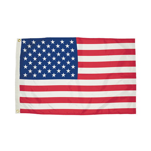 Durawavez Nylon Outdoor U.S. Flag With Heading & Grommets, 4' X 6'