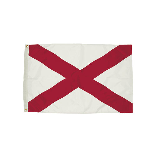 3X5' Nylon Alabama Flag Heading & Grommets