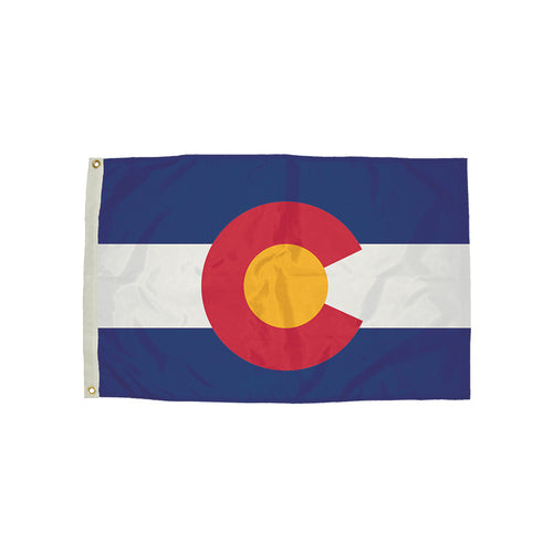 Flagzone Durawavez Nylon Outdoor Flag With Heading & Grommets, Colorado, 3' X 5'