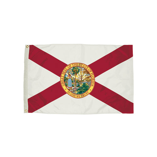 3X5' Nylon Florida Flag Heading & Grommets
