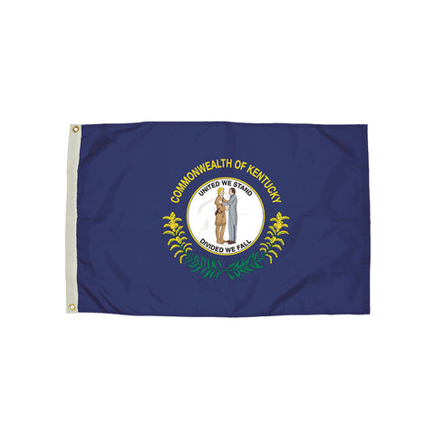 3X5' Nylon Kentucky Flag Heading & Grommets
