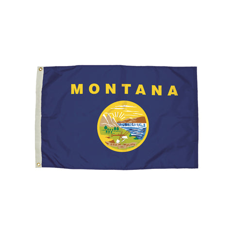 3X5' Nylon Montana Flag Heading & Grommets
