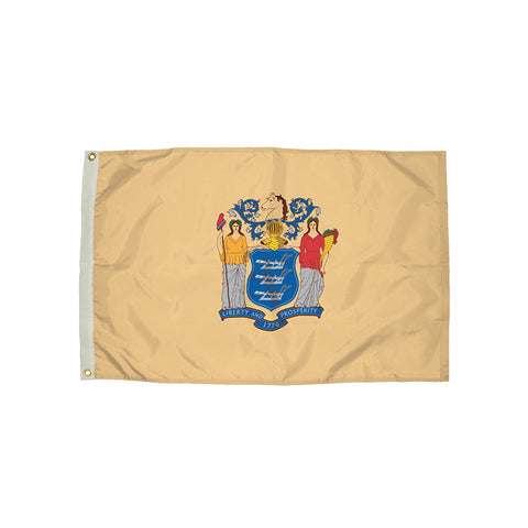 3X5' Nylon New Jersey Flag Heading & Grommets