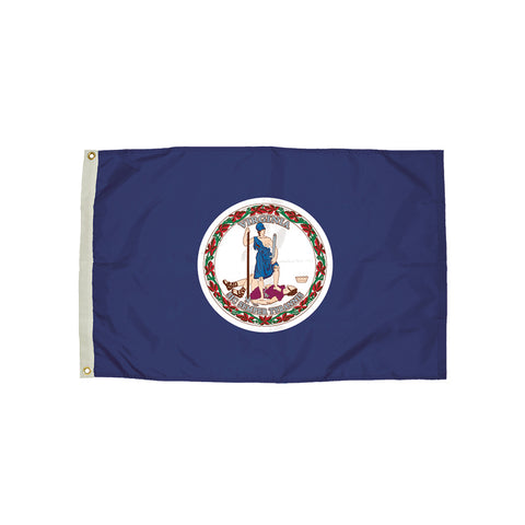 3X5' Nylon Virginia Flag Heading & Grommets