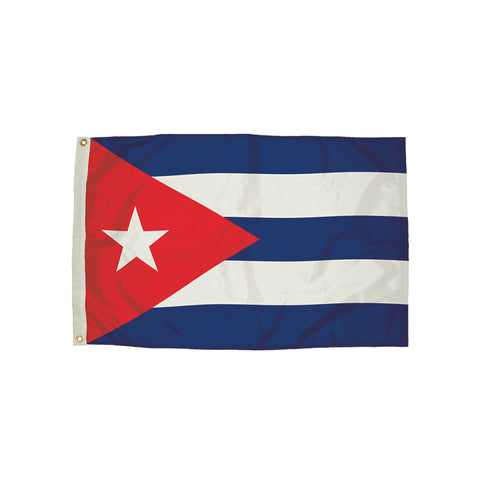 3X5' Nylon Cuba Flag Heading & Grommets