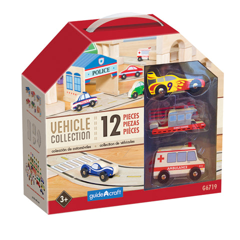 Wooden Vehicle Collection, Set Of 12